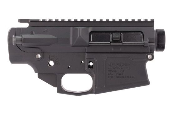 Hardcoat anodized upper and lower M5 receiver.